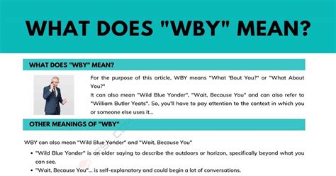 wby mean in text|What Does WBY Mean in Texting